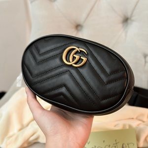 NEW | Gucci belt bag black GG marmont sz 85